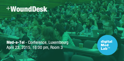 digitalmedlab's tweet photo. Don't miss our speak about #wounddesk at #medetel in Luxembourg! April 23, 4pm http://t.co/uEd81Z7cpe #mHealth http://t.co/7ewiXHBHpb