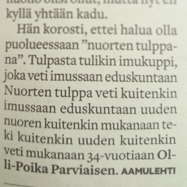 MiikaArponen's tweet photo. Aamulehdessä päässyt vaali-ilta venymään vähän turhan pitkäksi? #kuitenkin http://t.co/uSuVPibJ5F
