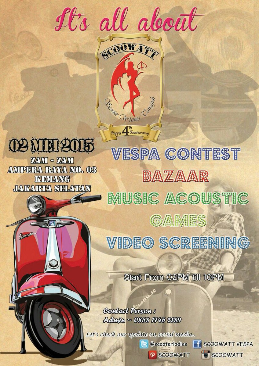 Siang Scoots..Open naik logo ya. Langsung kontak nomor admin.. <a href="/NVespe/">Vespa Fans</a> <a href="/VAC_Jakarta/">Vespa Antique Club</a> <a href="/Vbi_ID/">VBIScooterGrandPrix</a> @vespa_gundar <a href="/VespaKJ/">Vespa Kebon Jeruk</a>