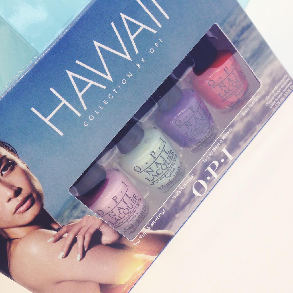 SommarmorgonNL's tweet photo. Cadeautje van collega in verband met mijn vaste contract! Zo lief 😃 @OPINL #nagellak #hawaiicollection http://t.co/AcXwrGdweN