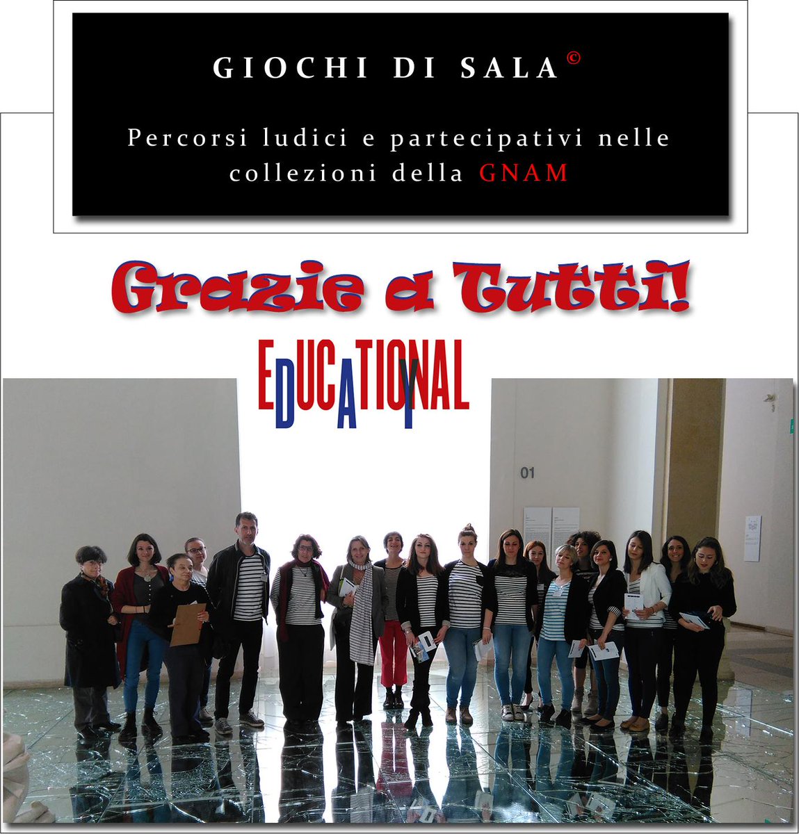 LAGNroma's tweet photo. Grazie a tutti per questa meravigliosa domenica passata insieme! :)
#EducationalDay #AMACI #WeLoveMuseums http://t.co/FvNiWUgK1r