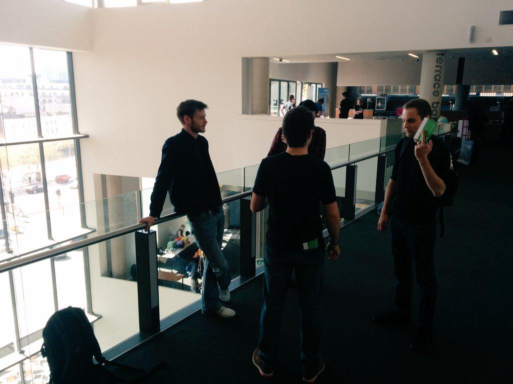 SnapCycle's tweet image. Finding some quite space to practice presentations in the Colston hall. Its a nice day isn't it? #Greentech2015