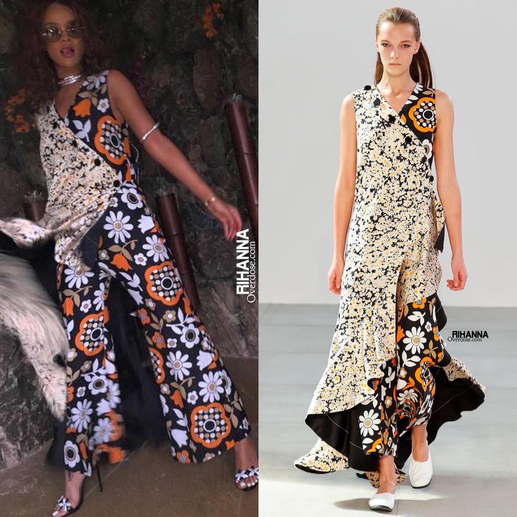 celine floral jumpsuit