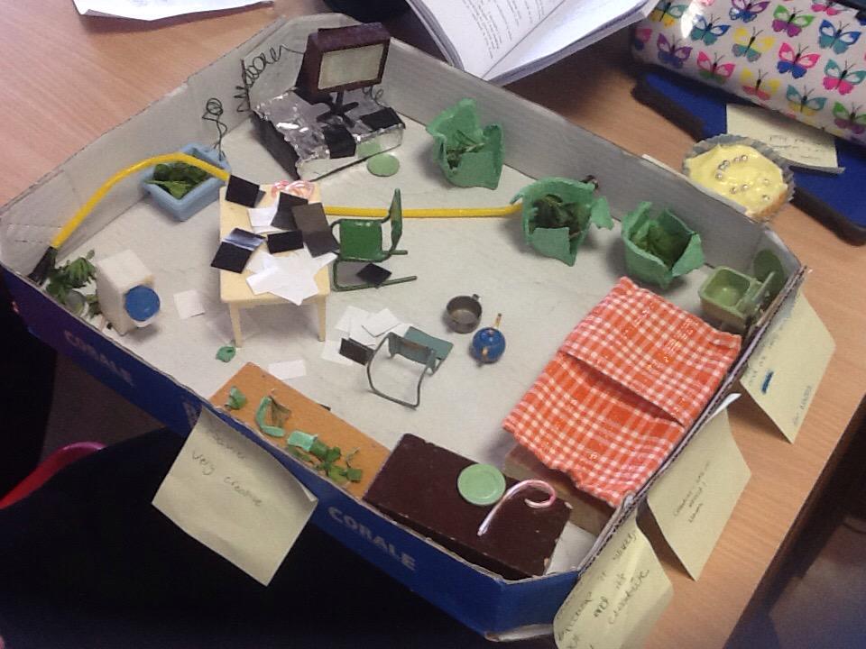 MrsNPotter's tweet photo. @Rossett Very impressed with Year 7's lab creations for 'Frankenstein'! http://t.co/BqWXqxsrna