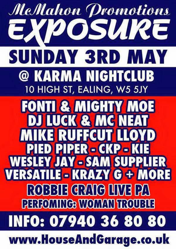 Promo_Exposure's tweet photo. @Yankeebarber @ExposureNights B/H Sun 3rd May @ Karma Nightclub, Ealing.Tickets 07940368080 http://t.co/Xn2RaiDC5u http://t.co/QWcjoCvgIE
