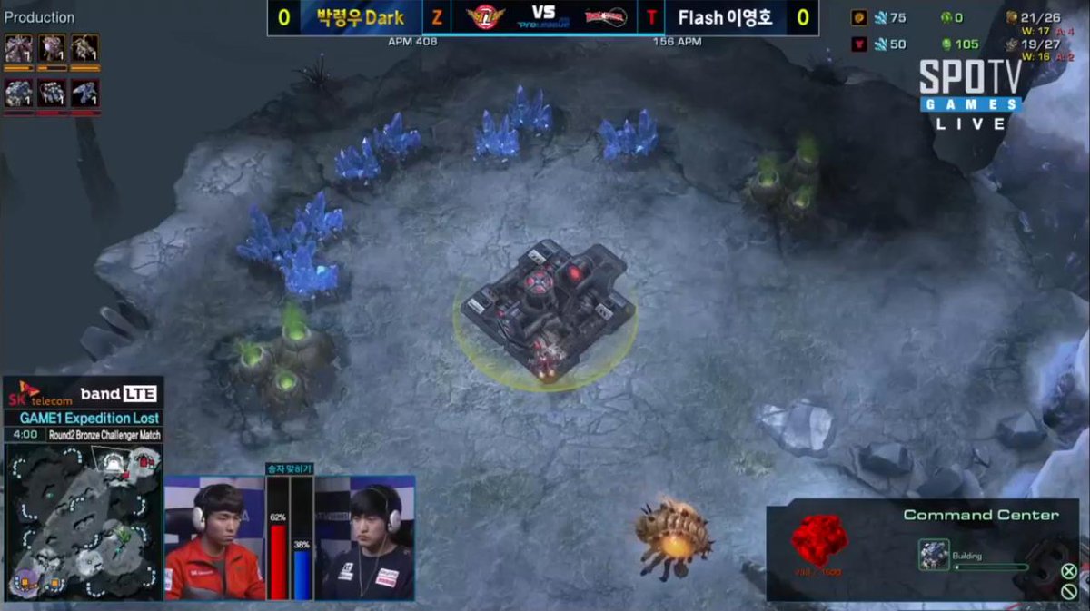 TwitchEsports's tweet photo. Now live in the #SPL2015 playoffs: SKT vs. KT, with Flash and Dark playing first! Tune in on http://t.co/6FQV1InwOZ http://t.co/8Aa5Nw2Psc