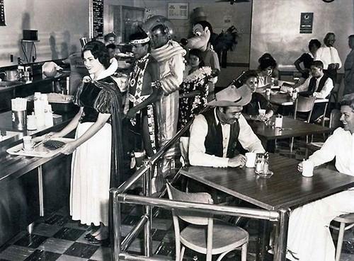 VeryOldPics's tweet image. Disneyland Employee Cafeteria