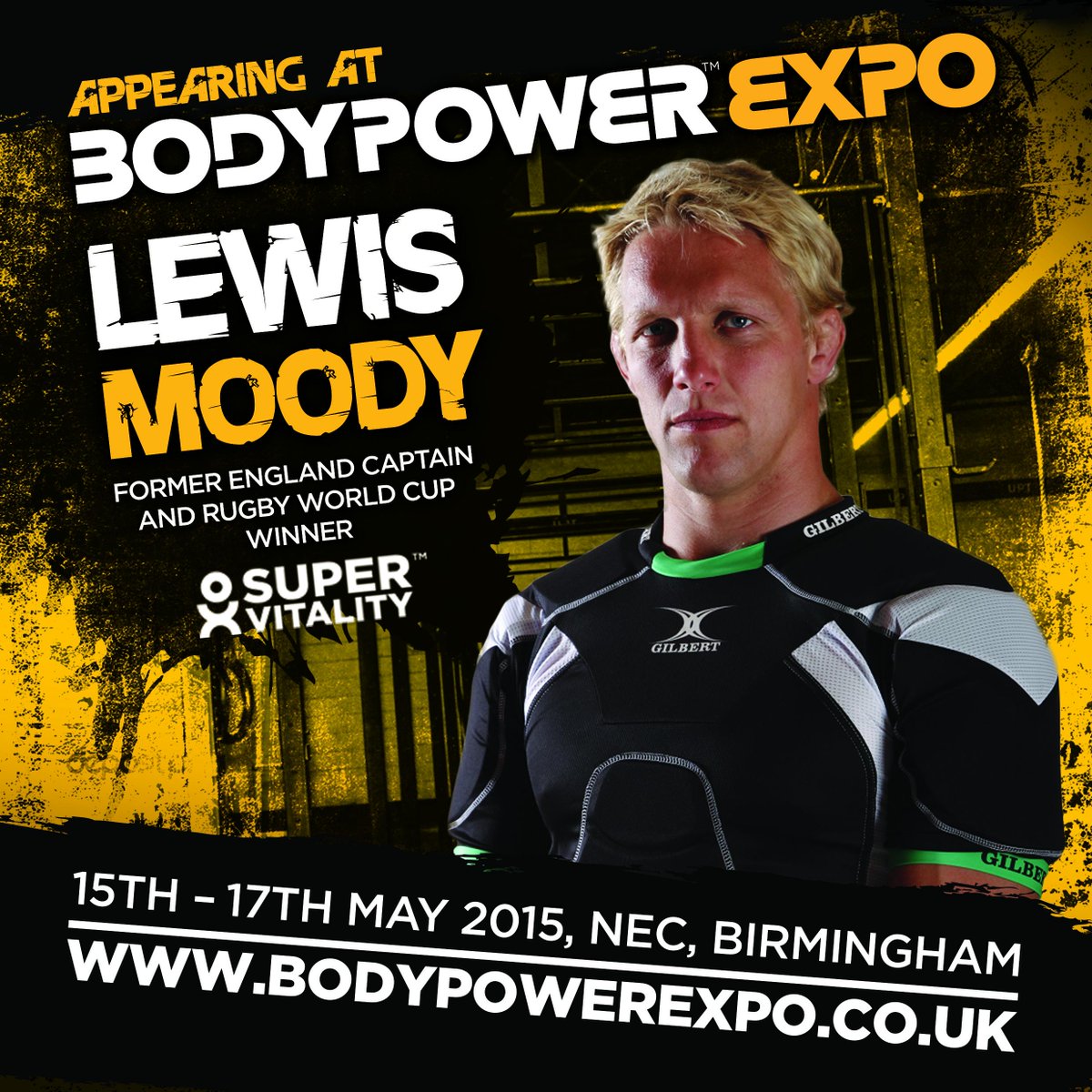 BodyPowerExpo's tweet photo. Former England captain &amp; Rugby World Cup Winner @LewisMoody7 will be attending #BodyPowerExpo 2015!#4WeeksToBodyPower http://t.co/tfuhSzkMQf