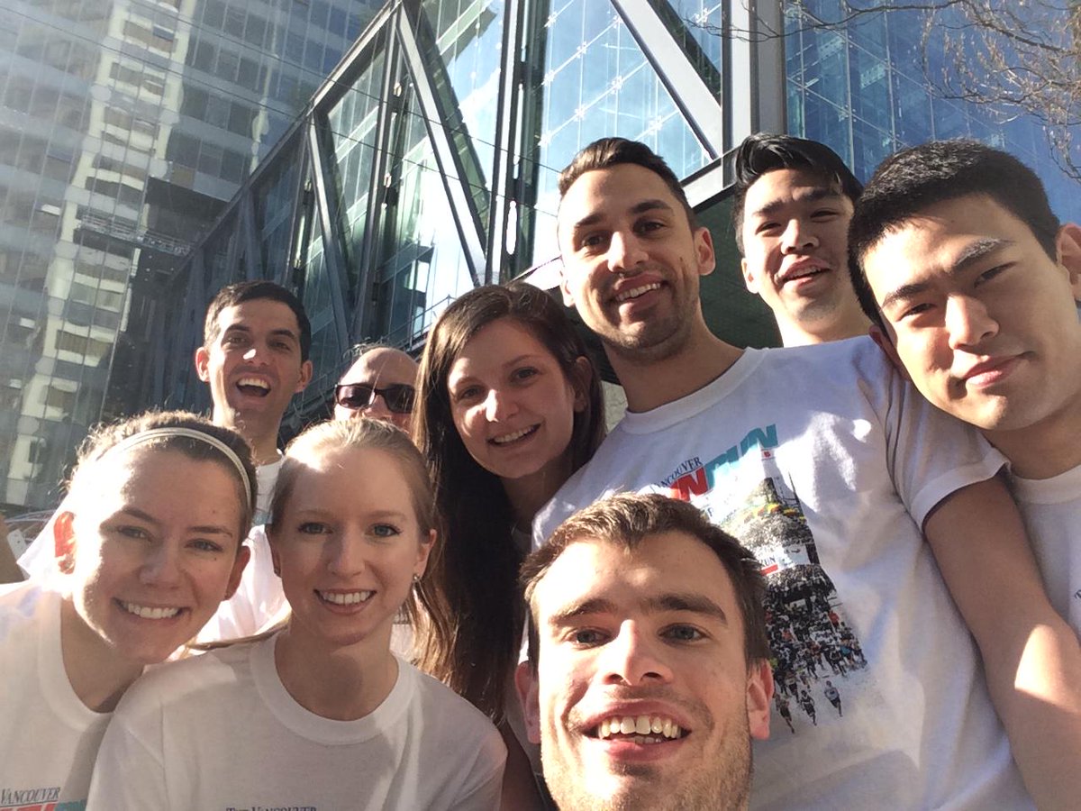 GlotmanSimpson's tweet photo. Some GS staff before #sunrun2015, with one of of our #vancouver projects @TELUSGarden #structural #engineers http://t.co/WW77asbVLn