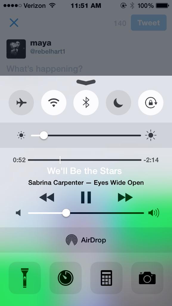 That moment when ur home alone and <a href="/SabrinaAnnLynn/">Sabrina Carpenter</a> just randomly starts playing....it scared me