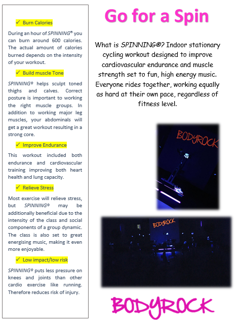 Bodyrock_Studio's tweet image. Have YOU tried spinning? #GoSpin #fitness #benefits