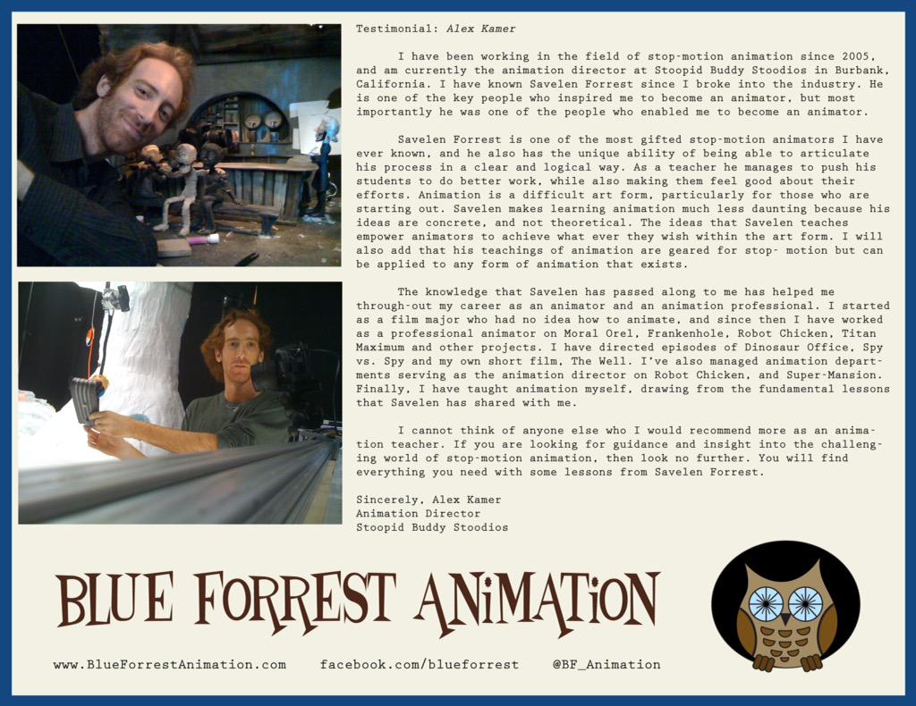 BF_Animation's tweet image. Blue Forrest Animation testimonial by Alex Kamer.
vimeo.com/82481817