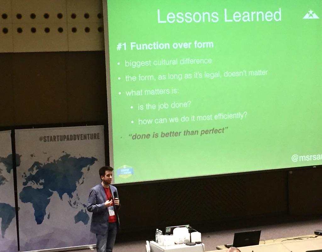 DrakeStar_'s tweet photo. Marko Srsan with his Techstars experience on the #StartupAddVenture stage right now! http://t.co/KcZOJzJOMs