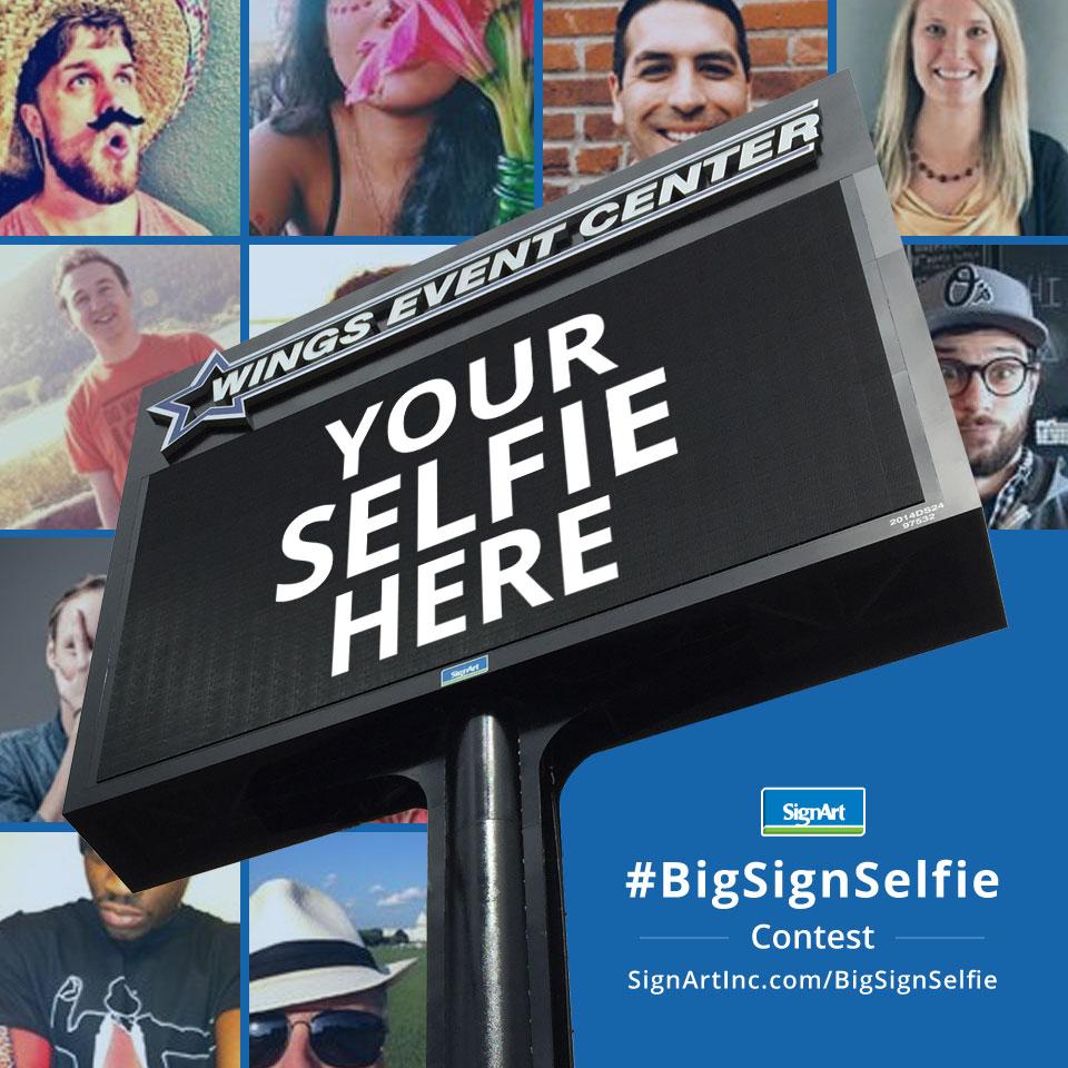 SignArtInc's tweet photo. @MyWMU we'd love to see your students with the WMU logo on the new @WECkzoo digital highway sign. #BigSignSelfie http://t.co/mQhqEWEKct