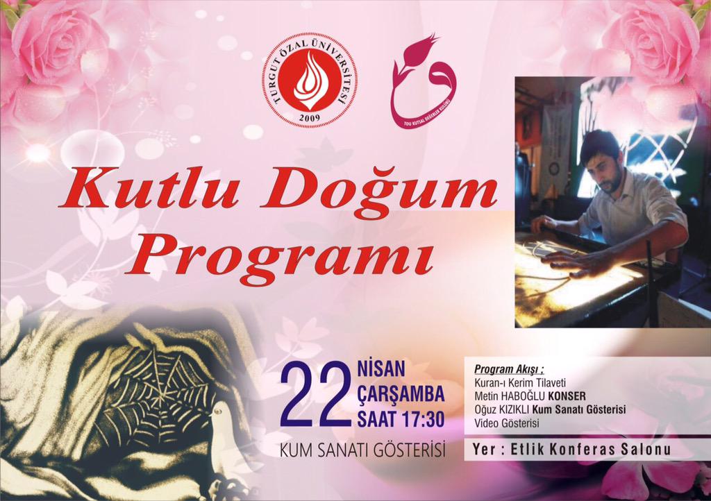 Kutlu doğum programızda sizleri de aramızda görmek isteriz ☺️