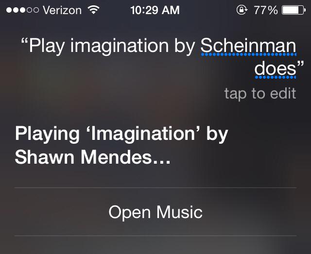 First of all, how did you get "Scheinman does" and secondly, how did you translate it to what I wanted