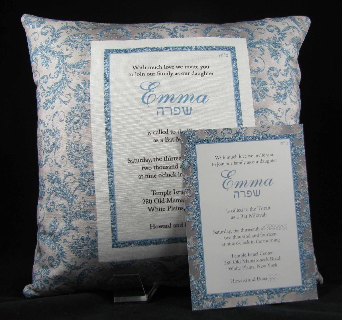 Here's a lovely icy invitation pillow. Enjoy! #mitzvahmonday!   thepiecedpalette.com/emmas-icy-pill…