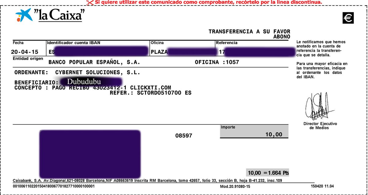 MmmDubudubu's tweet photo. Hoy he recibido mi primer pago de @ClickXti, donde se gana algo extra leyendo e-mails. http://t.co/yOMgWCUGm1 http://t.co/mucGok3SeW