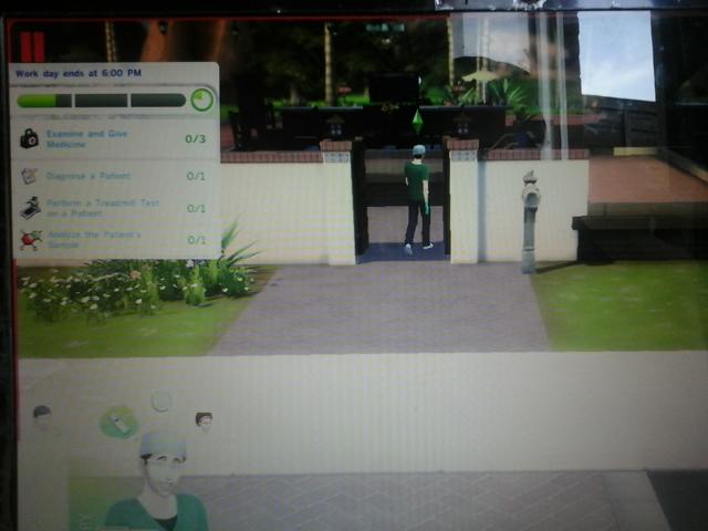SimsSimmerMad's tweet image. On a house call with the doctor career