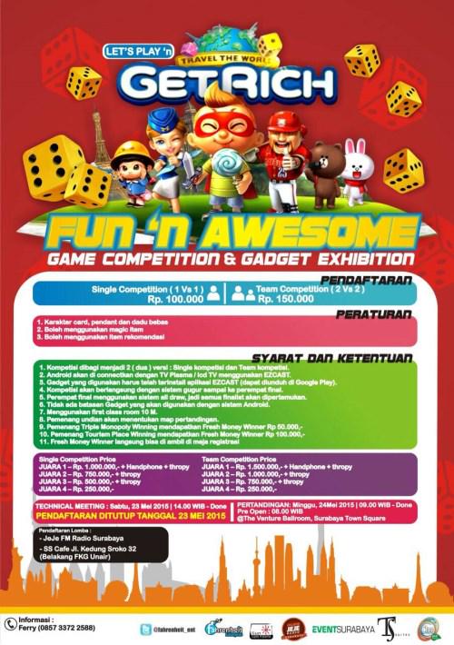 Let’s Play N Get RICH : Game Competition &amp; Gadget Exhibition | 24 Mei 2015 At Sutos | CP: 0857 3372 2588 (Ferry)