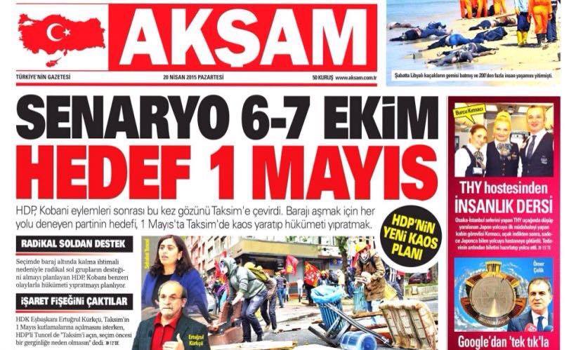 Yandaş medyanın #1Mayıs öncesi geleneksel kara propaganda günleri coşkuyla başladı...