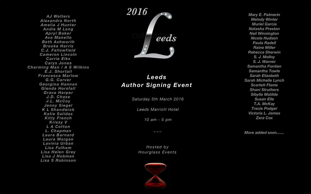 Well everyone have you seen this. Look at whats happening in March next year.. #LeedsAuthorEvent2016 @JoRaHourglass