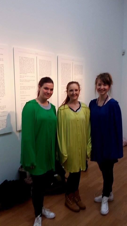 georgia_stephe's tweet photo. Testing out our costumes for the Georgina Starr exhibition! Incredibly excited! @mimamodernart http://t.co/jF7bdeubhi