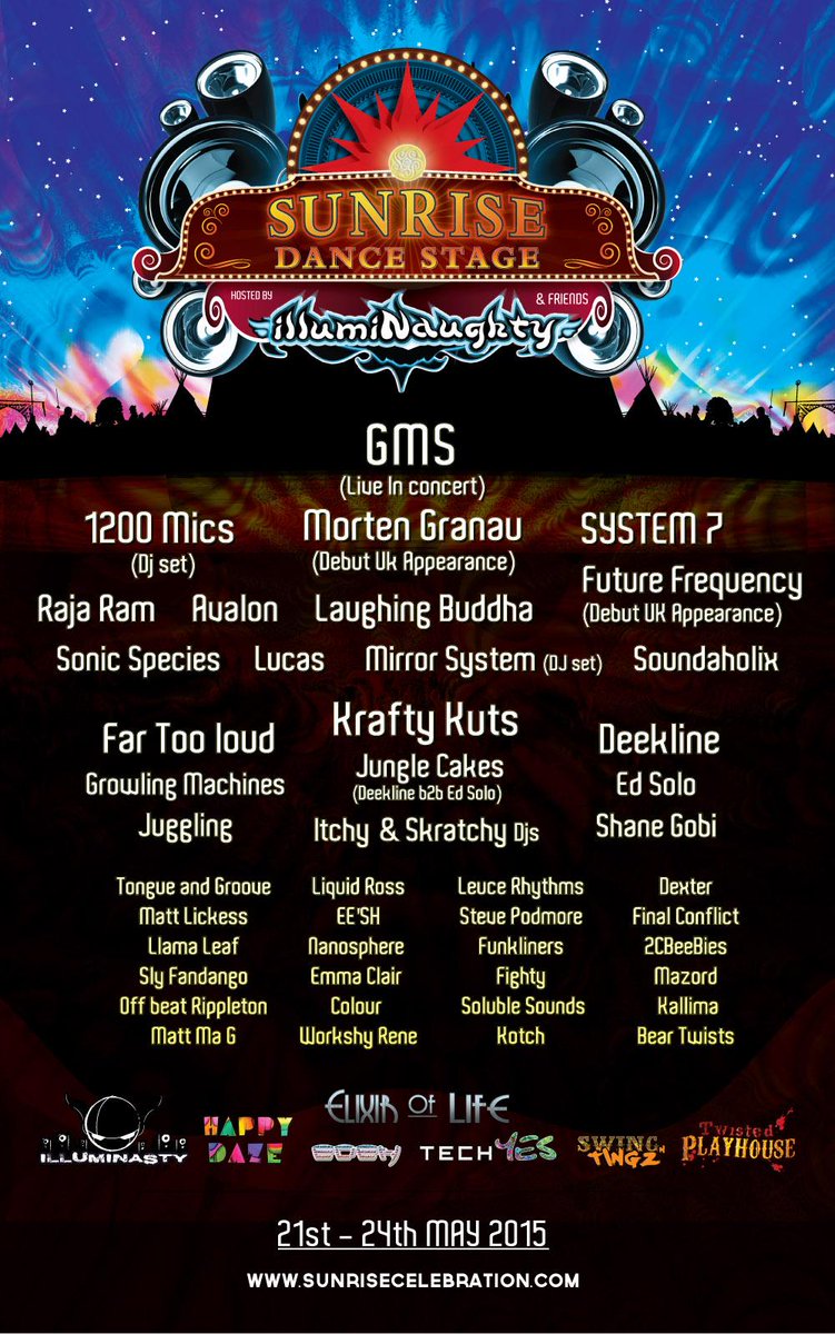 sunrisefestival's tweet photo. **#WIN 2 TICKETS TO SUNRISE CELEBRATION!!** RT to enter! 
@illuminaughtyUK presents "The Dance Arena!" #Festival #UK http://t.co/ndREbLGhNP