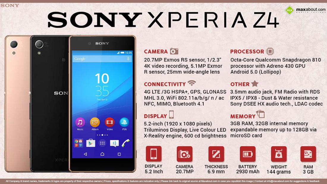 Maxabout Com Sony Xperia Z4 With 5 2 Display 8 Core Snapdragon 810 Processor 3gb Ram Announced Http T Co Yfx0tufefo Http T Co Vgptij6zts Twitter