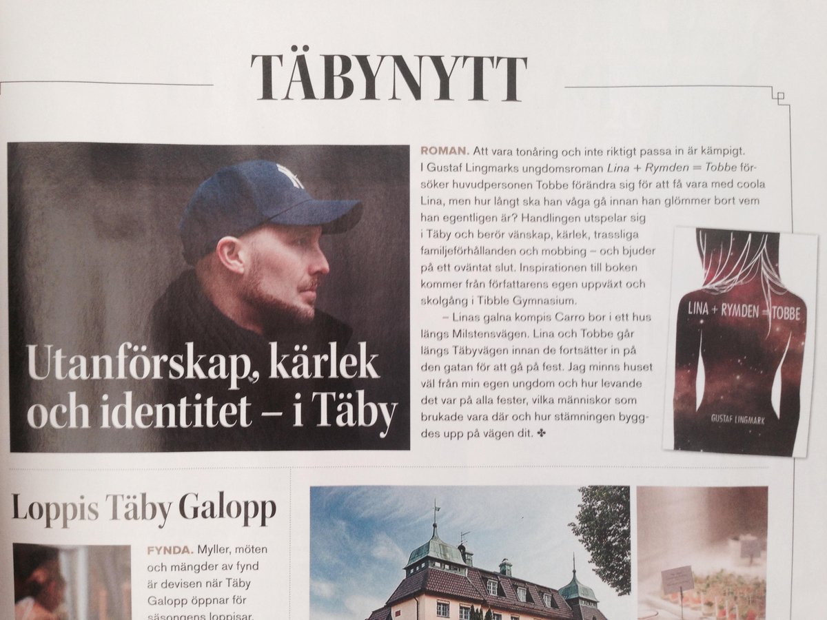 Jag är med i senaste numret av Magasin TäbyDanderyd! #boktips #täby #författare #ungdomsbok #boktips #linaplusrymden