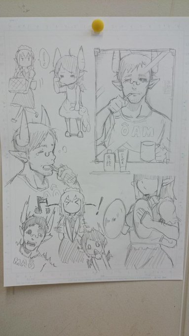 今日の一枚。朝の目覚ましにシンバルを鳴らしてくれるエルフのメイドさん。 