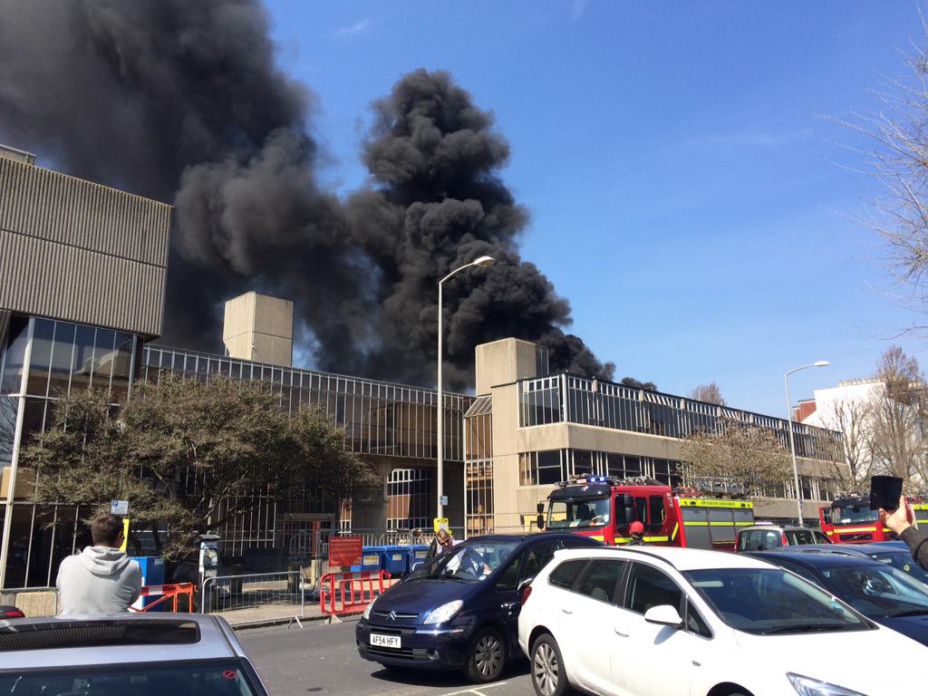 Property_Moves's tweet photo. Firefighters tackling Hove Town Hall as we speak #hove http://t.co/xLL0Pg7nR2