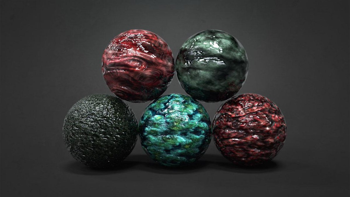 #ZBrush More FREE Content! Here are 8 Tileable Alien Textures &amp; Normals with bonus Alphas.

badking.com.au/site/shop/anim…