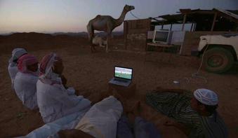 La locura del Mundial hasta en los lugares más remotos del planeta
Desierto de Arabia Saudí
Foto: M. Alhwaity/Reuters