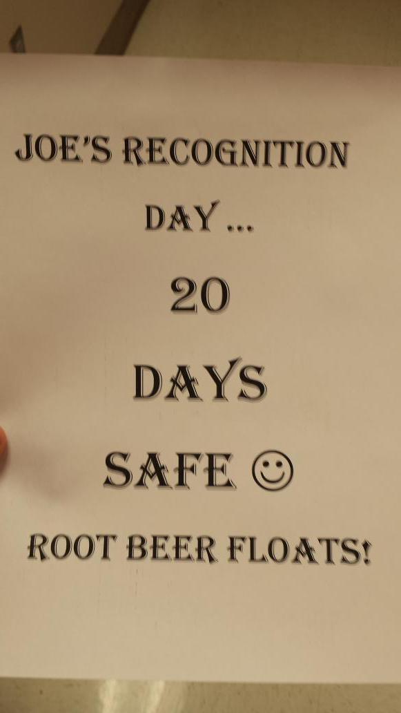 T-1812 20 day safety challenge driving safety culture root beer float day!! @ConnieDrog <a href="/AdamFroeber/">Adam Froeber</a> @crowderabby1