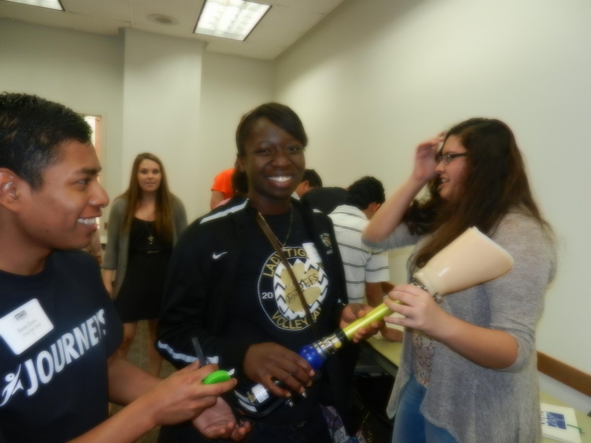 Future Medical Doctors assembling a prosthetic leg at UT Southwestern Medical School!!