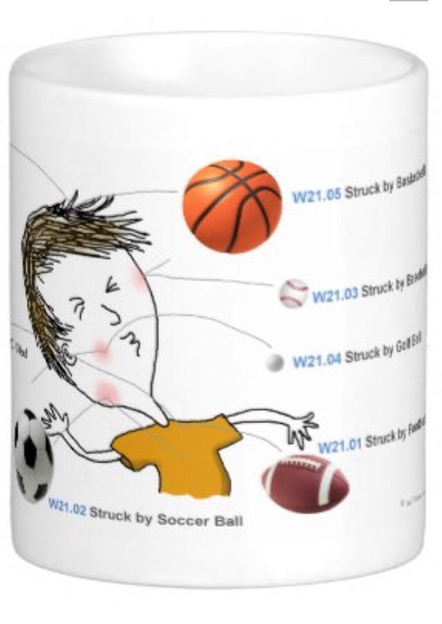 icd10now's tweet photo. Got hit by balls? Find out #ICD10 code for each ball with this cool mug at http://t.co/AUYTJlk9As http://t.co/wVVkuHINpL