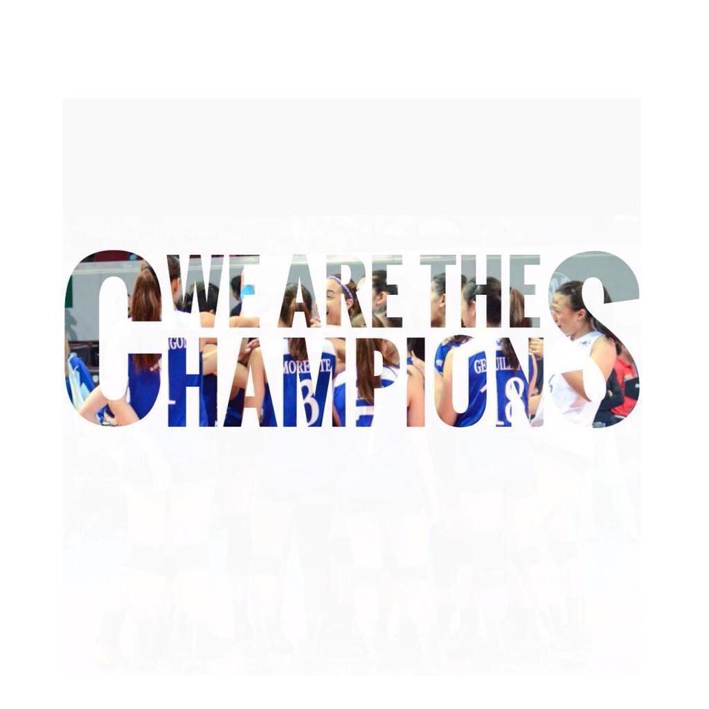 blueaisha2's tweet photo. "@Alyssa_Valdez2: Nag sink in naba ito sainyo? 😅 #SweetSweep #Back2Back #BlueDomination 💙💙💙🏆🏆🙏 AMDG http://t.co/G71rpAytie"