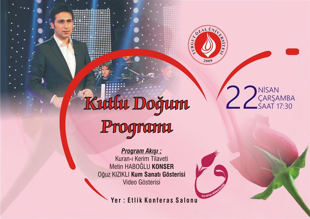 Kutlu doğum programına tüm öğrenci ve personelimiz davetlidir...