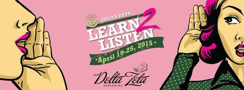 DeltaZeta_OO's tweet photo. It's national #DZLearn2Listen week! Are you 1 of the millions of Americans unintentionally compromising your hearing? http://t.co/grkuS9tmsP