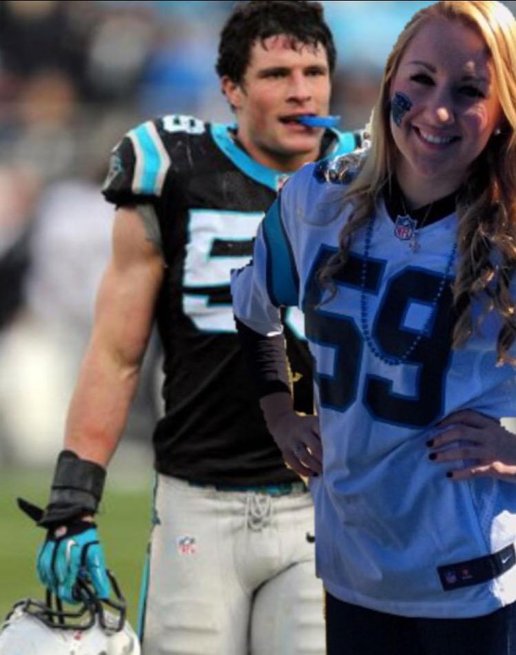 Happy birthday to my boyfriend, Luke Kuechly...we\re so cute 