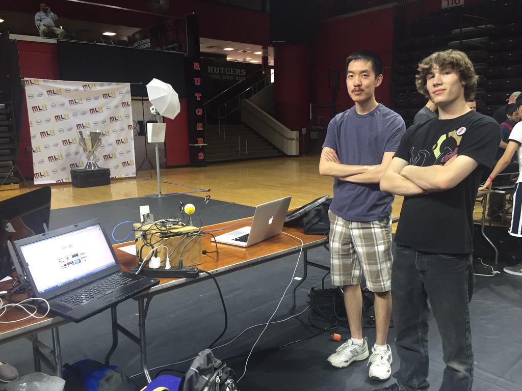 justsomewilliam's tweet image. Just three tired guys. We were thrilled to get second place with our CloudFish project @theHackRU