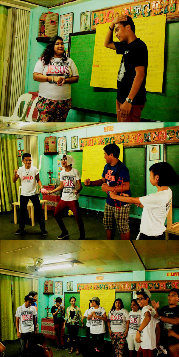 leonard0028's tweet photo. We had our own version! smile emoticon #CrossEncounter #WYC2015 #JesusThrowback #ChapterAssembly http://t.co/wuI2pwu9XN