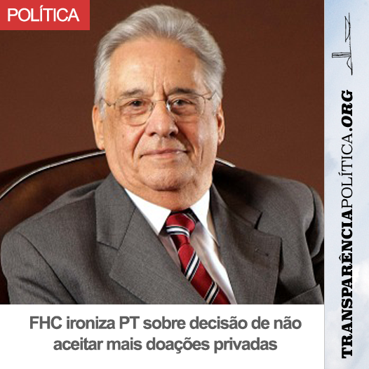 transppolitica's tweet photo. POLÍTICA: FHC ironiza PT sobre decisão de não aceitar mais doações privadas. http://t.co/1q6ngfSqUe http://t.co/tfE22OuDso