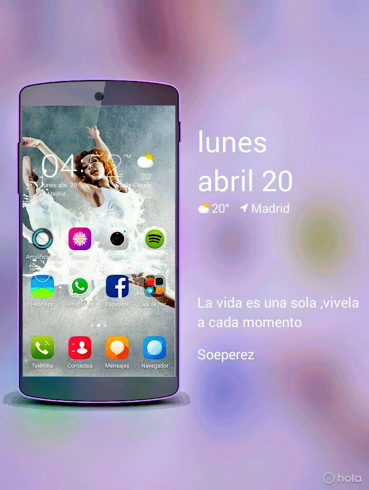 soeperez87's tweet photo. Mostrar la pantalla mi escritorio, ¿guapo verdad? Estoy utilizando #Hola Launcher#, pruébalo. http://t.co/dA670Y5zLD