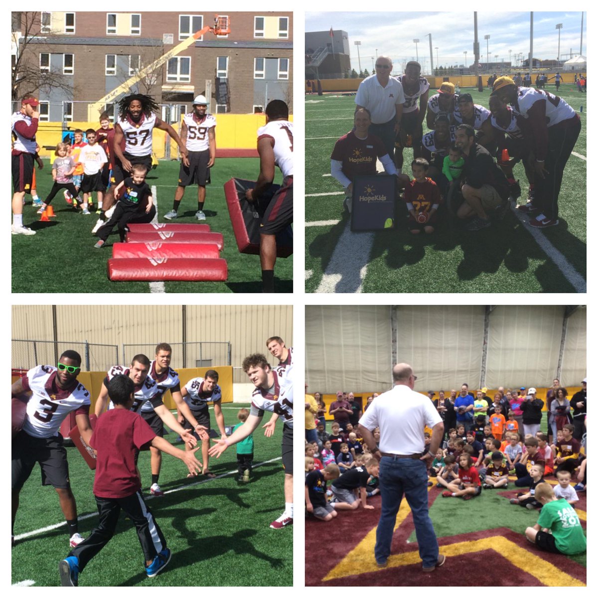 ICYMI, <a href="/GopherFootball/">Minnesota Football</a> hosted @HopeKidsMN for a Saturday morning Youth Camp. Check it out! z.umn.edu/fbhopekids
