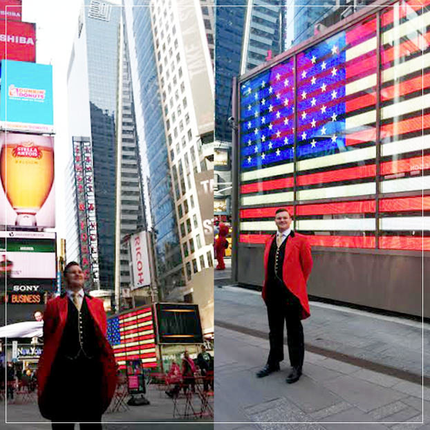 TheGoring's tweet photo. We’ve flown Oscar the Footman to NYC to surprise some of our friends and partners with gifts! #TheUltimateService http://t.co/foJHX3FcXH