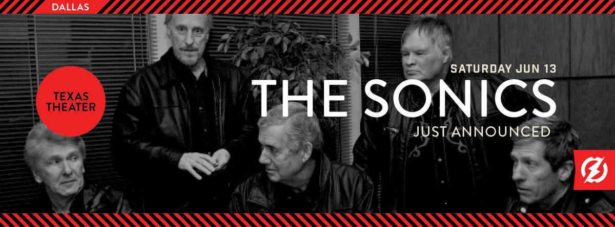MarginWalkerDTX's tweet photo. NEW SHOW: The Sonics (@RealSonicsBoom) at @TexasTheatre on SAt. June 13. Tickets on sale now: http://t.co/b93DNYFZw9 http://t.co/d8UWtXz8mU