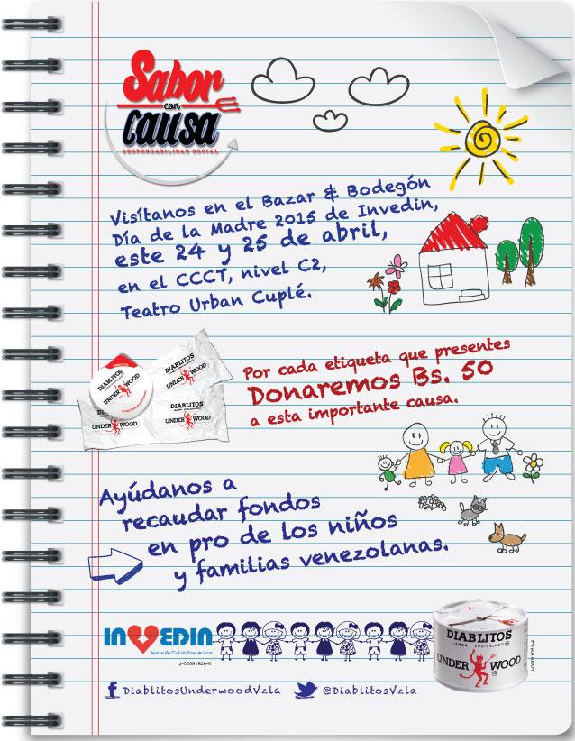 Únete al #SaborConCausa de <a href="/DiablitosVzla/">Diablot</a> y apoya a Invedin en este #BazarBodegonDiaDeLaMadre ow.ly/LSbjg
