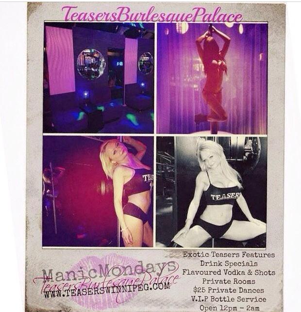 TeasersWinnipeg's tweet photo. @teaserswinnipeg #ManicMondays #TeasersFeatured #ExoticDancers $25 #PrivateDances #DrinkSpecials #Flavored #Vodka http://t.co/cO4YUdBGRt